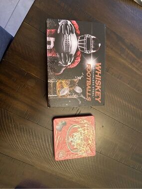 Whiskey Stainless Steel Footballs Gift Set - Red
